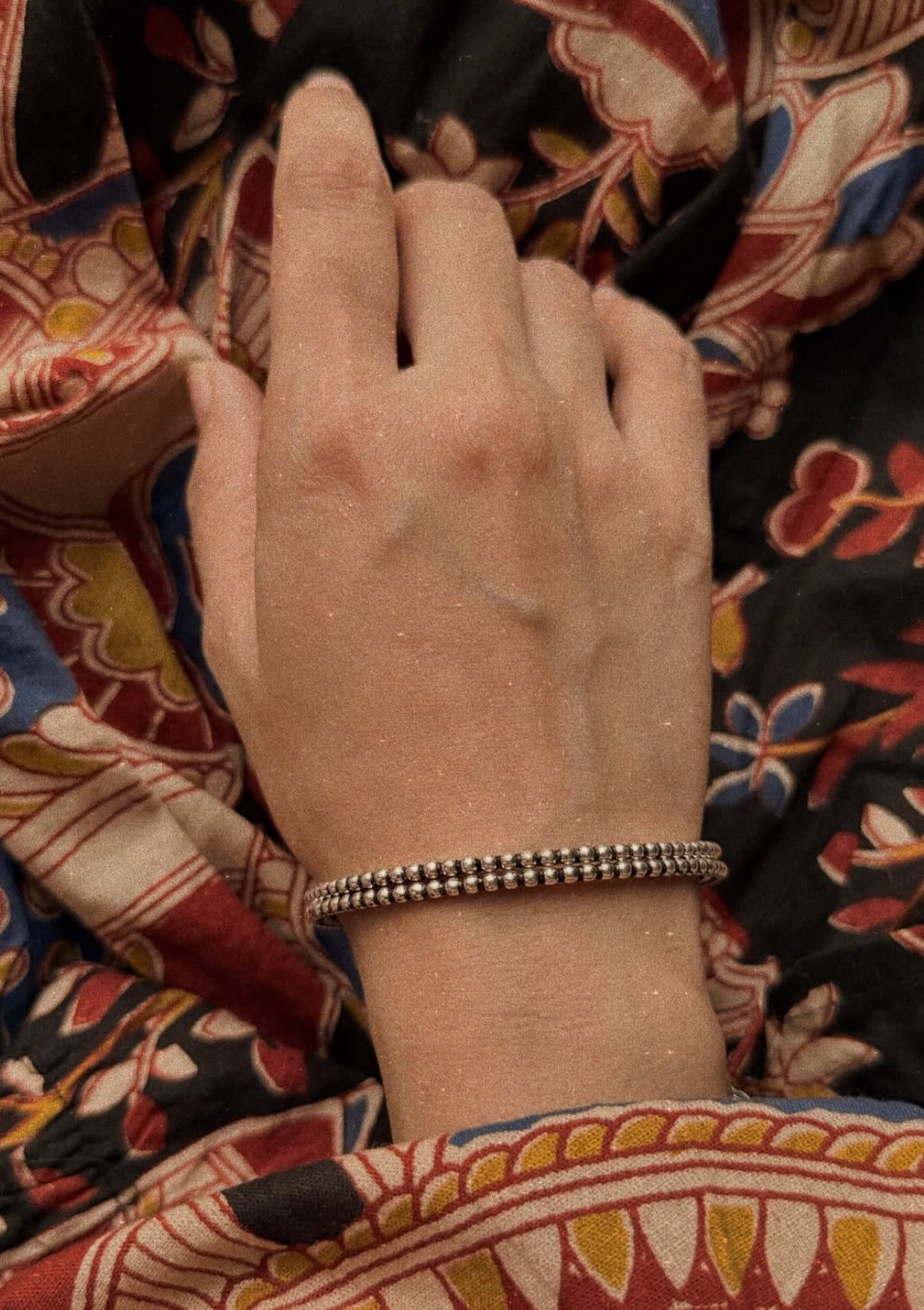 Handcrafted rawa design solid sterling silver bangle for women  