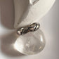 Chic double design silver band ring with contemporary style for all