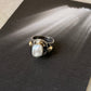 925 Sterling Silver Baroque Pearl Rustic Fusion Handcrafted Ring