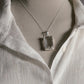 Clear Quartz Rectangular Big Statement Handcrafted 925 Sterling Silver Pendant