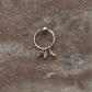 Multi Tourmaline Charms 925 Sterling Silver Piercing Septum or Nose Ring
