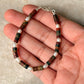 925 Sterling Silver Red Agate Flat Tube Crystal Fresh Water Pearls Bracelet