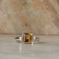 925 Sterling Silver Citrine Square Cut Ring