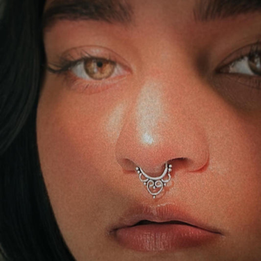 Septum clip-on design 1 in sterling silver