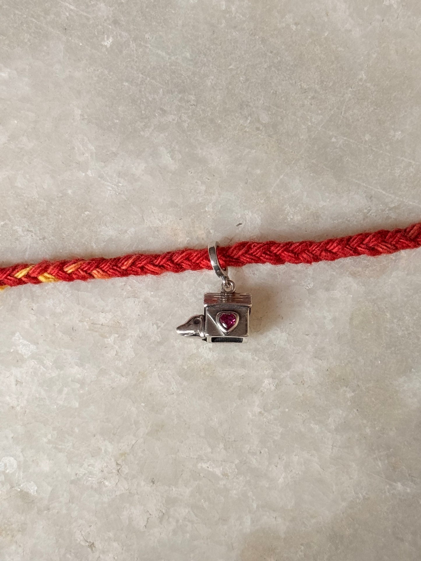 925 Sterling Silver Cute Dog House Charm - Reusable as Pendant / Bracelet Charm - Handcrafted Rakhi