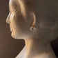 925 Sterling Silver Mother of Pearl Flower Carved Lab Grown Ruby Tiny Studs- 2 in 1