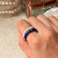 Natural Crystal Stretchy Lapis Lazuli 3-4mm & Fresh Water Pearl Rings