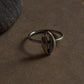 Cowrie seashell silver ring with beach-inspired charm