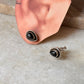 925 Sterling Silver Black Onyx Boho Pear Studs Earrings