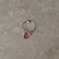 925 Sterling Silver Pink Tourmaline, Fresh Water Pearls Piercing Septum Nose Ring