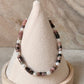 925 Sterling Silver Rhodonite Flat Tube Crystal Fresh Water Pearls Bracelet