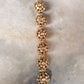 Handcrafted 925 Sterling Silver Gold Plated Antique Moissanite Polki Pink Kundan Bracelet