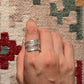 925 Sterling Silver Bohemian Hill Tribe Lavender Engraved Handcrafted Adjustable Ring