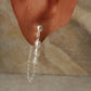 Fresh Water Pearls Connector Chain Studs 925 Sterling Silver Earrings