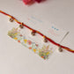 925 Sterling Silver Ghungroo Traditional Cotton Yellow Thread Handcrafted • Hand-braided Rakhi