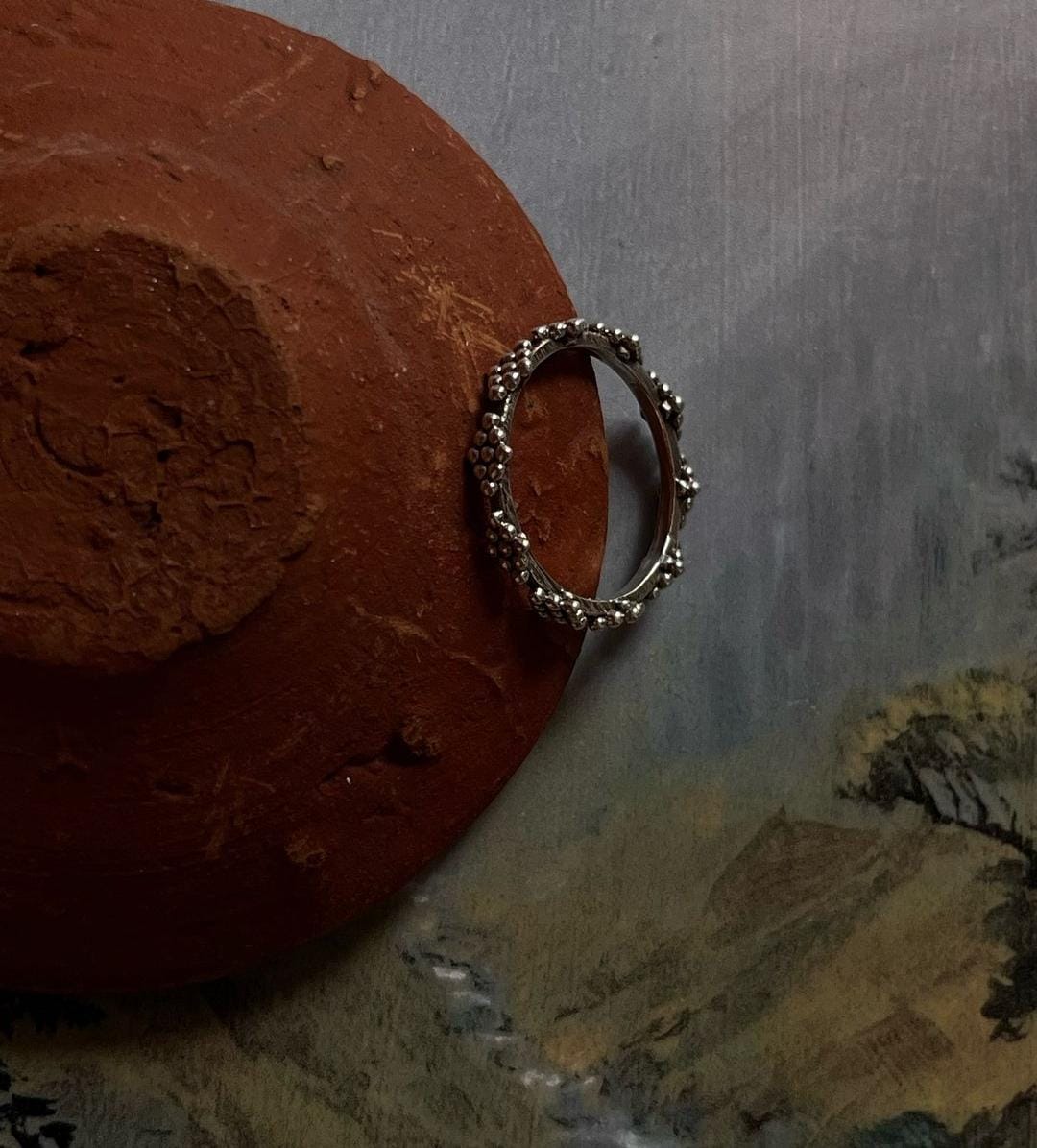 Sterling Silver Raavy Tribal Stack Ring