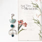 Apatite round crystal charm with freshwater pearl details