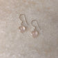 925 Sterling Silver Rose Quartz Heart Crystal Hook Earrings