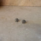 925 Sterling Silver Antique Plain Oxidised Boho Studs Earrings