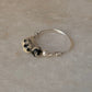 925 Sterling Silver Dalmatian Jasper Crystal - Silver balls Wire Wrapped Handcrafted Ring