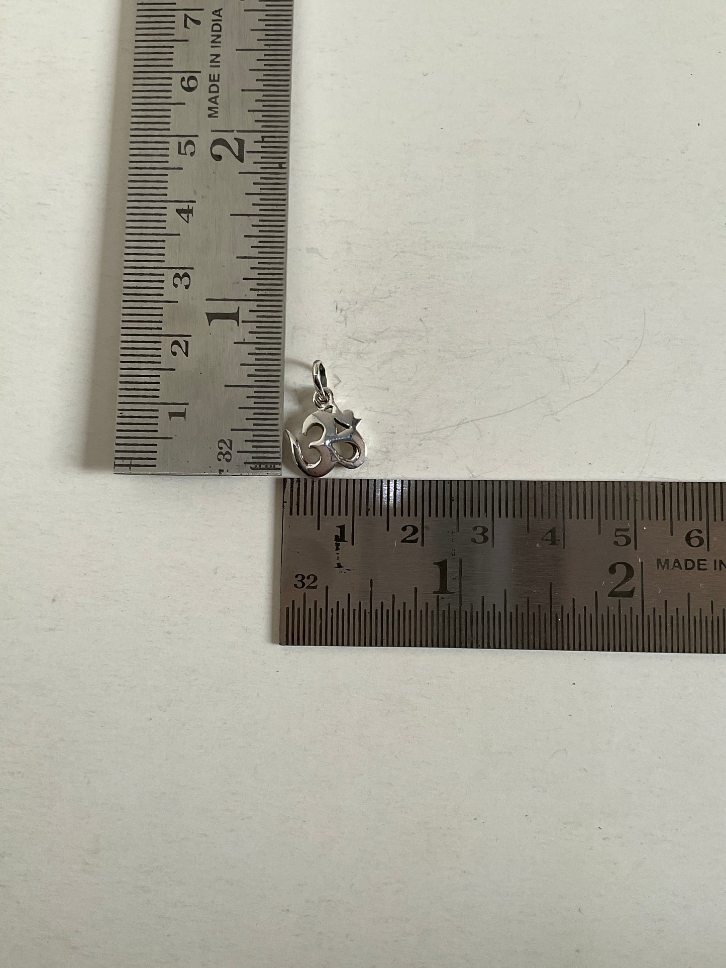 Plain Om/Aum 925 Sterling Silver Pendant