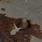 925 Sterling Silver V Hammered Adjustable Stackable Ring
