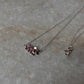 Ruby Lab Grown flowers Bouquet 925 Sterling Silver Necklace
