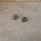 925 Sterling Silver Antique Plain Oxidised Boho Studs Earrings