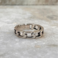 Half Cuban Link Unisex Band 925 Sterling Silver Ring