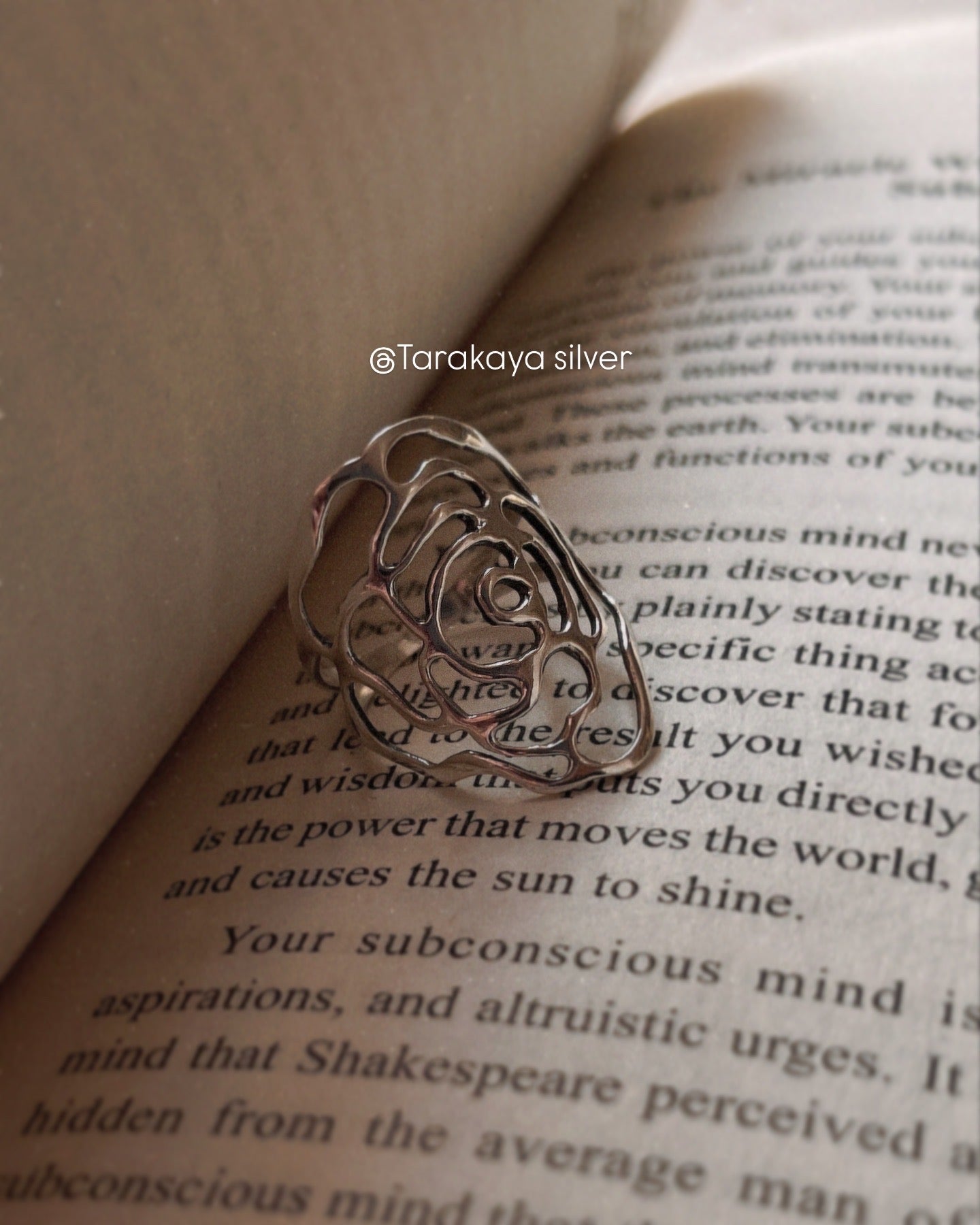 Rose Filigree 925 Sterling Silver Ring