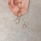 925 Sterling Silver Rose Quartz Heart Crystal Hook Earrings