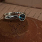 Sterling Silver London Blue Topaz Ring with Bold Design