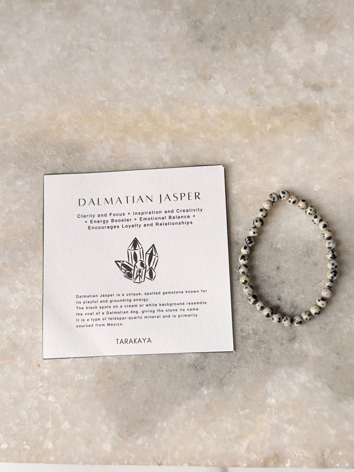Dalmatian Jasper 4MM Natural Crystal Bracelet