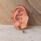 925 Sterling Silver Apatite Raw Uncut Studs Earrings