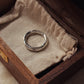925 Sterling Silver Thick Molten Textured Stack Band Unisex Ring