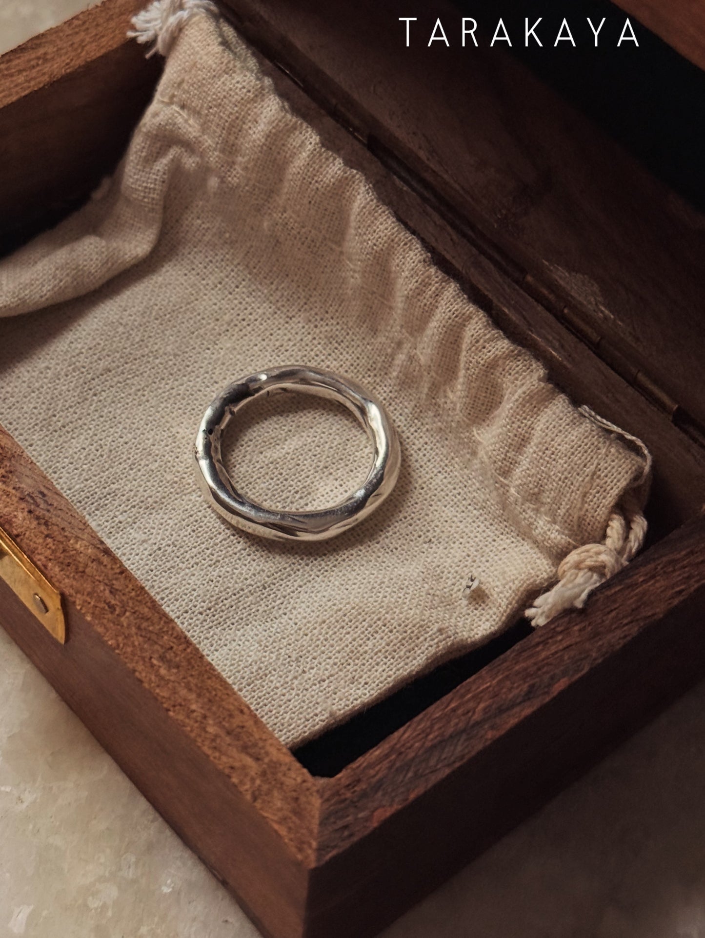 925 Sterling Silver Thick Molten Textured Stack Band Unisex Ring