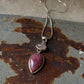 925 Sterling Silver Rose Quartz Oval, Rhodochrosite Pear Handcrafted One of a Kind Pendant