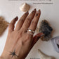 Hammered thick unisex band 925 sterling silver ring  