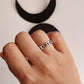 Sterling Silver Moon Phases Band Ring