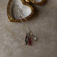 925 Sterling Silver Ballet shoe, Clear Quartz, Pink Tourmaline Charm