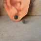 925 Sterling Silver Antique Plain Oxidised Boho Studs Earrings