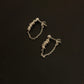925 Sterling Silver Hill Tribe molten Beads Chunky Chain Connector Studs