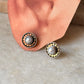 925 Sterling silver Fresh Water Pearl Round Antique Studs Earrings