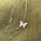 925 Sterling Silver Mother of Pearl Butterfly, Adjustable Chain With Fresh Water Pearls Charm Handcrafted Necklace