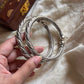 Elegant Pure Silver Leg Kada with Intricate Detailing