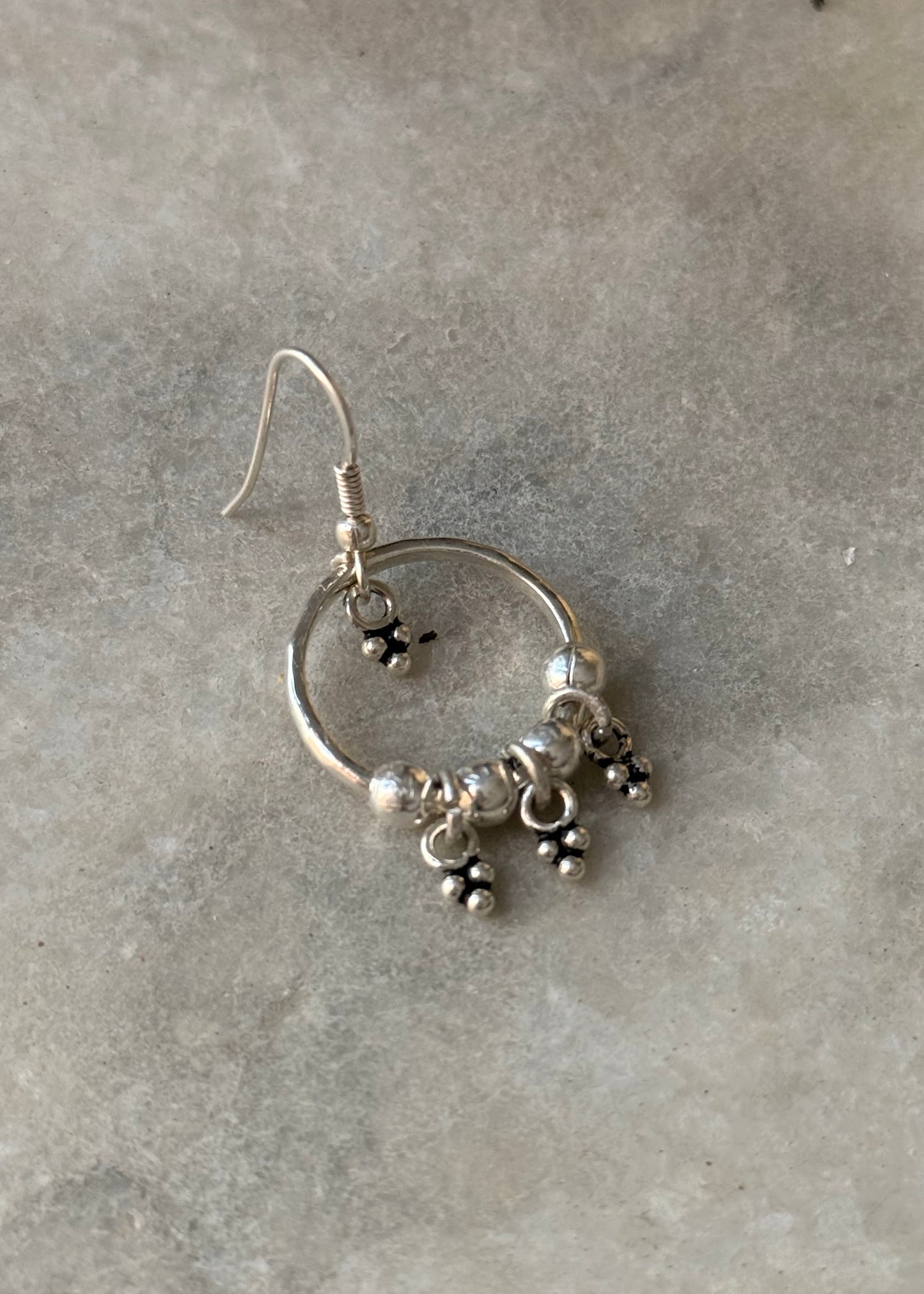 925 Sterling Silver Tribal Boho Rawa Charm Handmade Earrings