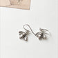 Cute bee motif silver dangle earrings for women