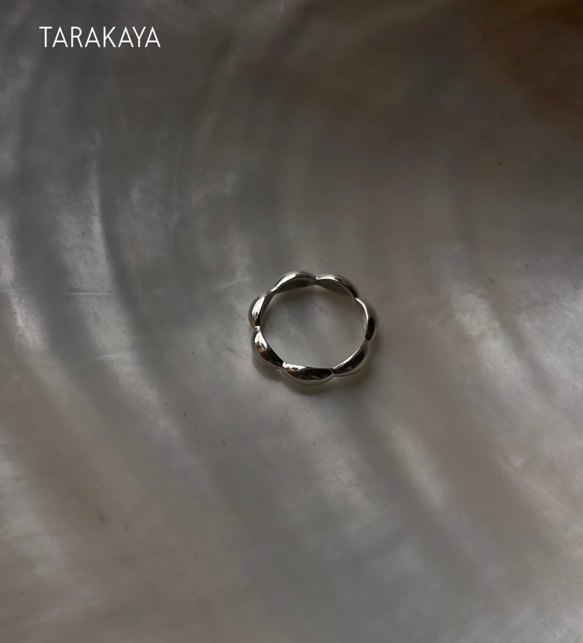 Sterling Silver Floral Edge Ring