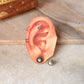925 Sterling silver Fresh Water Pearl Round Antique Studs Earrings