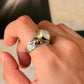 925 Sterling Silver Baroque Pearl Rustic Fusion Handcrafted Ring